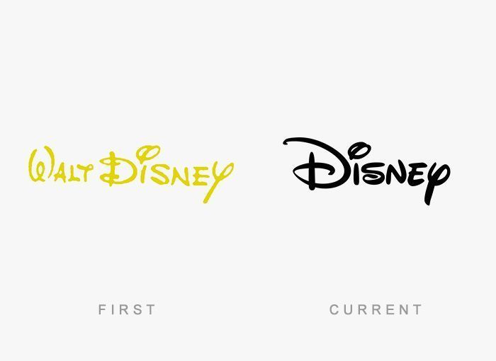 Logo Disney Antes y Ahora