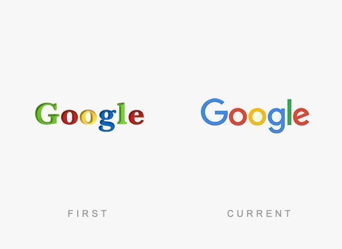 Logo Google Antes y Ahora