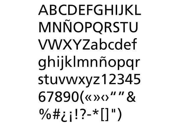 Tipografia Frutiger