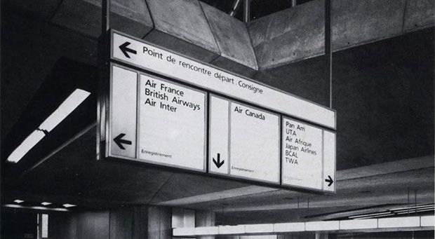 Tipografia Frutiger en Charles de Gaulle
