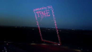 Portada de la revista Times hecha con Drones