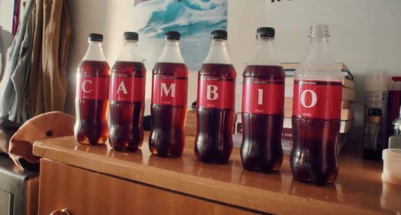 Etiquetas con letras de Coca-Cola