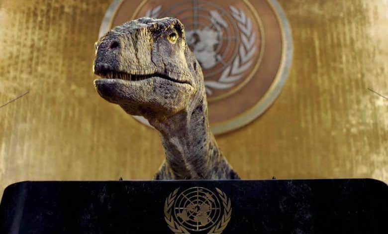 Dinosaurio en la ONU