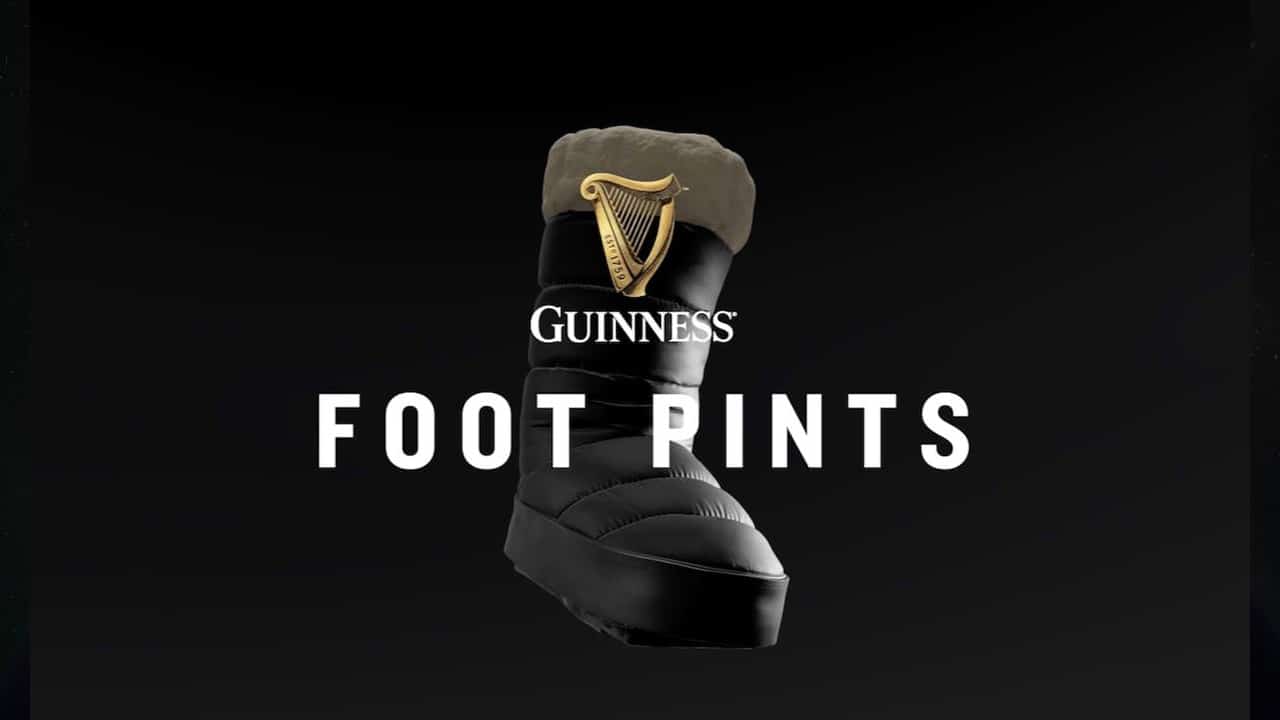 Foot Pints | Botas de Guinness para anda por la nieve